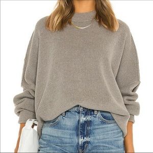 Free People Easy Street Tunic Sweater Heather Grey NWOT